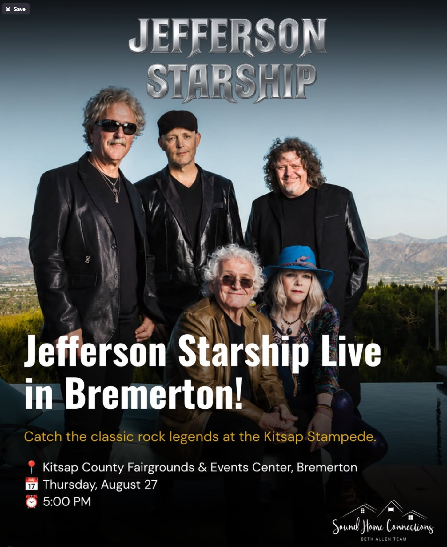 Jefferson Starship Live in Bremerton event poster